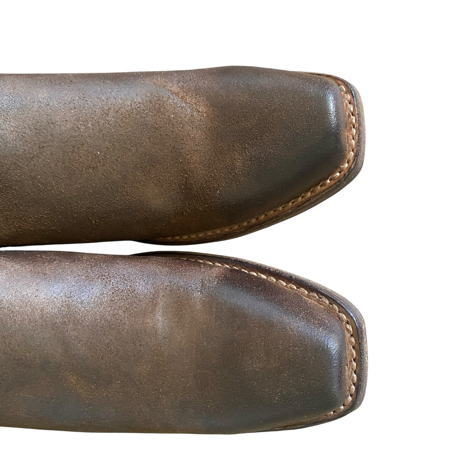 New Men's Frank Leather Cowboy Boots Size 9.5 Style 55265 Chocolate Wash Brown — image 7 of 8